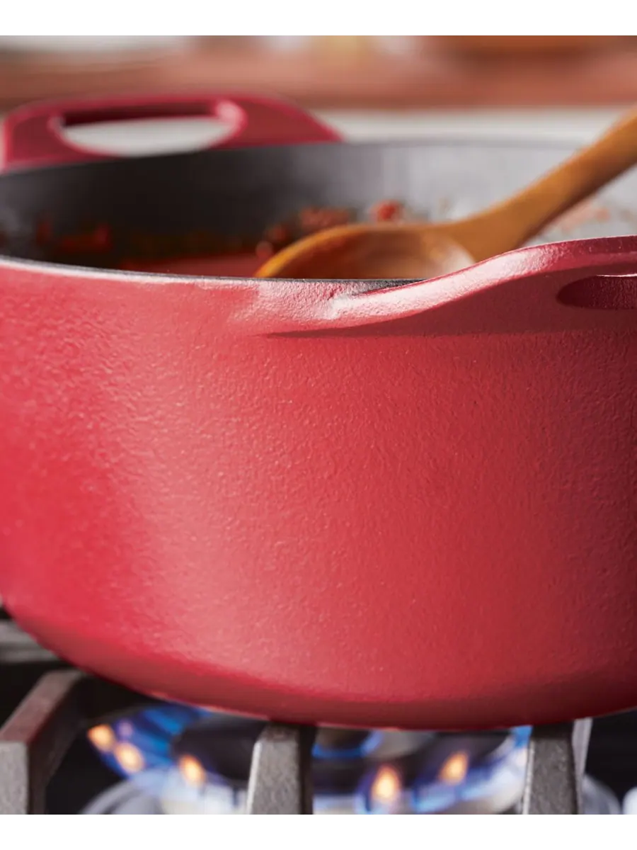 Чугунная кастрюля Nitro объемом 6,5 кварты Rachael Ray — изображение 3 из 9, красный