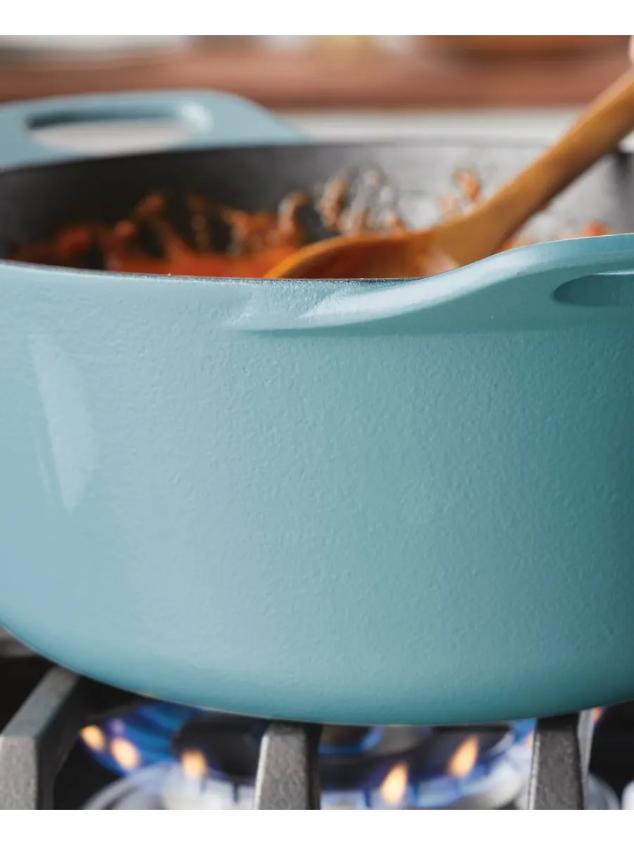 Чугунная кастрюля Nitro объемом 6,5 кварты Rachael Ray — изображение 9 из 9, красный