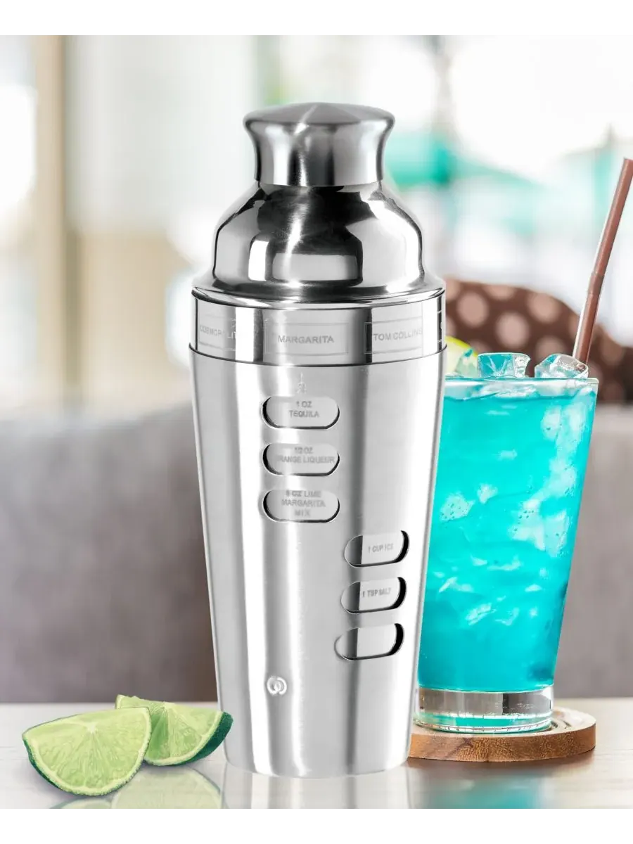 Коктейльный шейкер Dial a Drink из нержавеющей стали объемом 0,7 л Oggi, нержавеющая сталь — изображение 4 из 10, серебристый