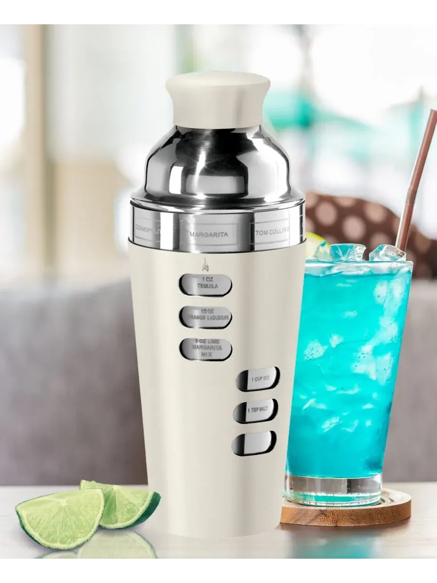 Коктейльный шейкер Dial a Drink из нержавеющей стали объемом 0,7 л Oggi, нержавеющая сталь — изображение 7 из 10, серебристый
