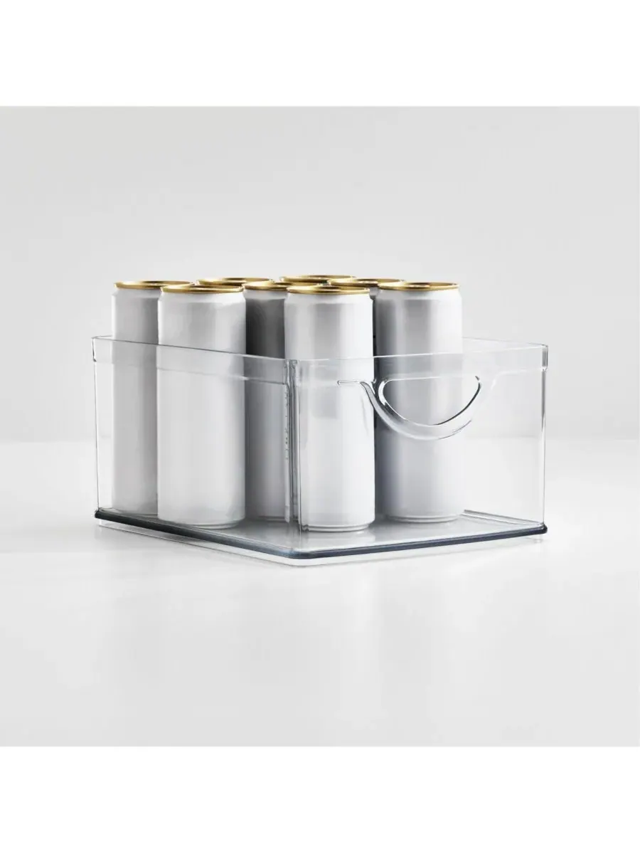 Набор из 4 штабелируемых контейнеров для хранения продуктов с ручками Idesign — изображение 3 из 7, прозрачный