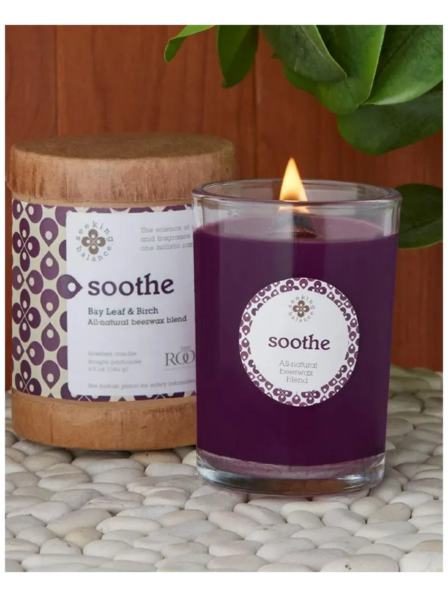 Ароматическая свеча Seeking Balance Soothe Bay Leaf Birch Spa в баночке, 184 г Root Candles — изображение 2 из 2
