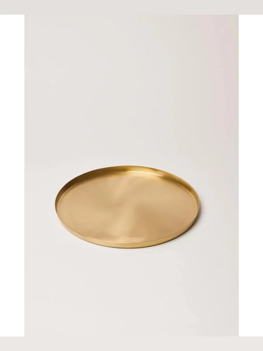 Сервировочное блюдо 30 см из латуни Heirloom Brass Serving Plate Fleck — золотистый