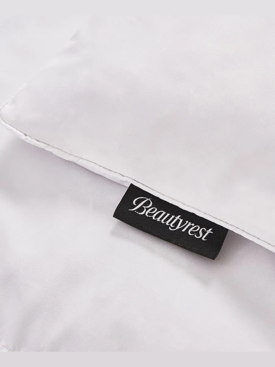 Одеяло из микрофибры с цветным наполнителем из пера и пуха, размер Full/Queen Beautyrest — изображение 3 из 6, белый