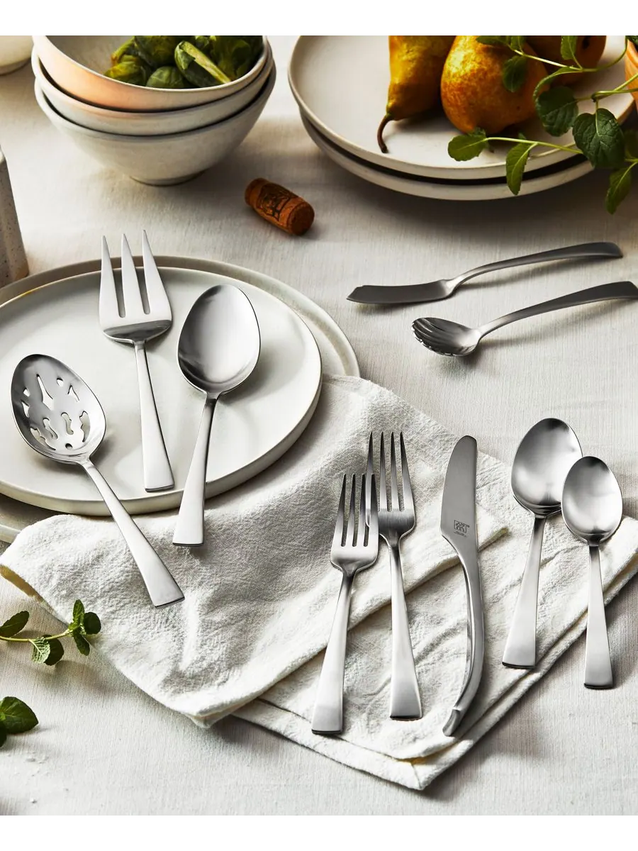 Набор столовых приборов Bellasera Satin из нержавеющей стали 18/10, 45 предметов, на 8 персон — изображение 4 из 6