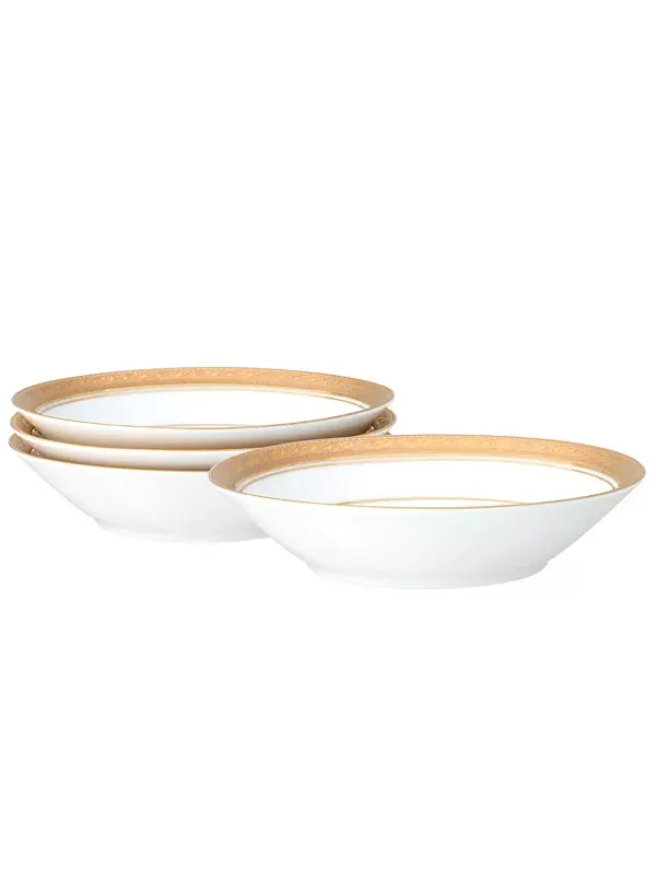Набор из 4 ваз для фруктов Crestwood Gold, сервиз на 4 персоны Noritake — изображение 1 из 3, белый