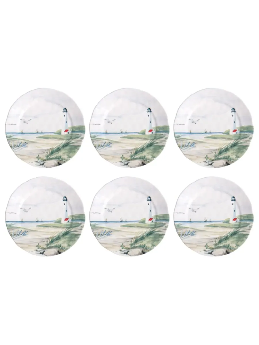 Набор салатных тарелок By the Shore, 6 штук Abode Homewares — изображение 1 из 3, белый