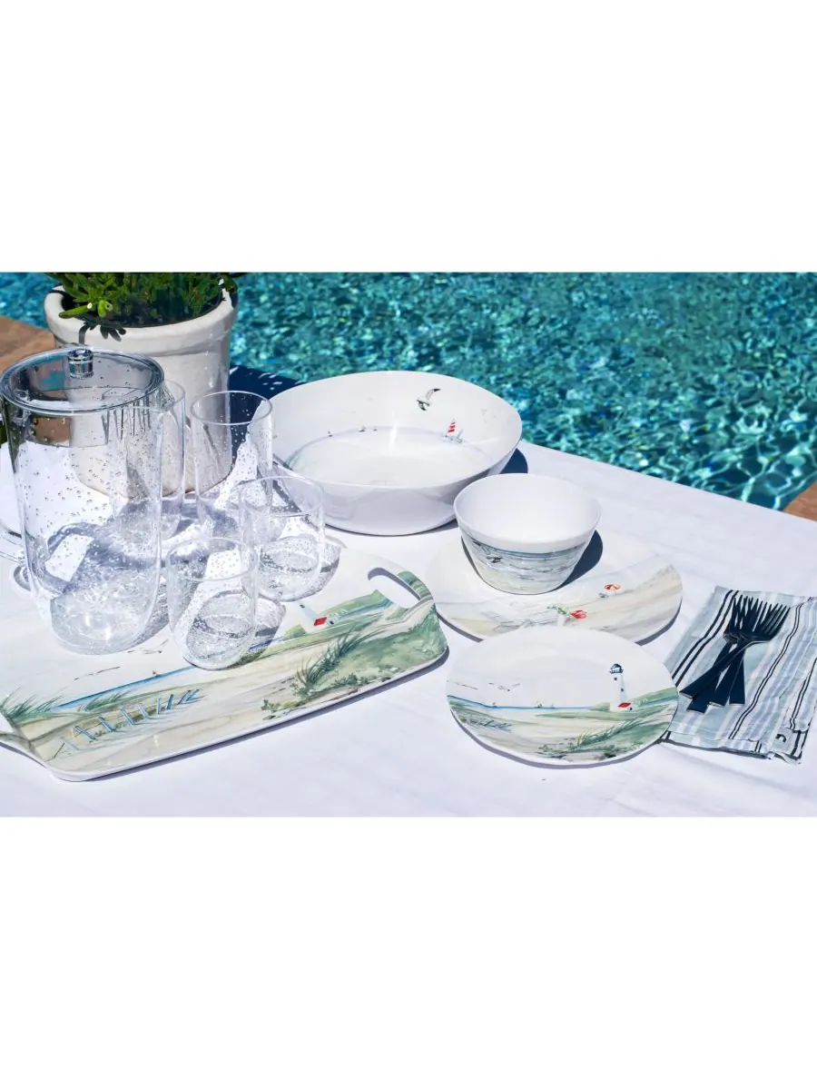 Набор салатных тарелок By the Shore, 6 штук Abode Homewares — изображение 3 из 3, белый