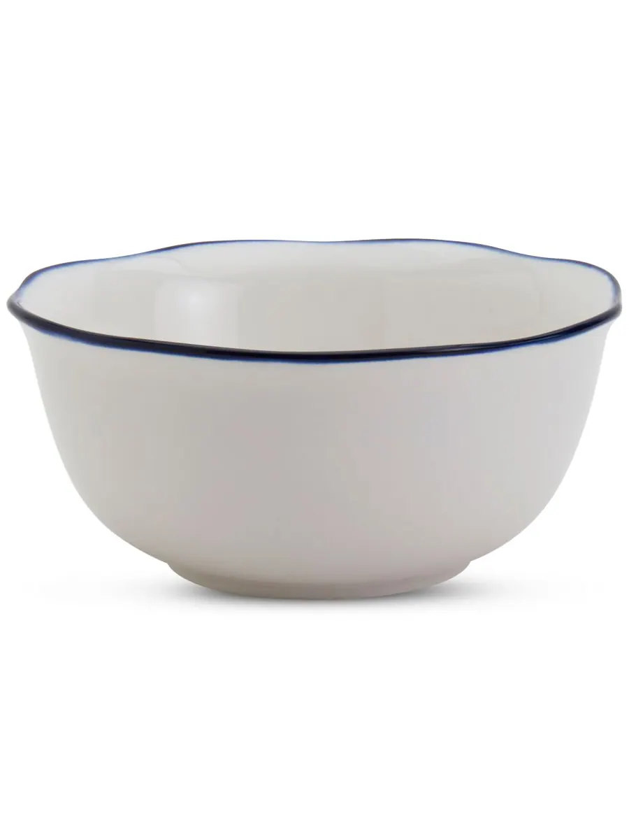 Набор посуды Blue Rim Scalloped из 12 предметов, на 4 персоны — изображение 5 из 8, белый