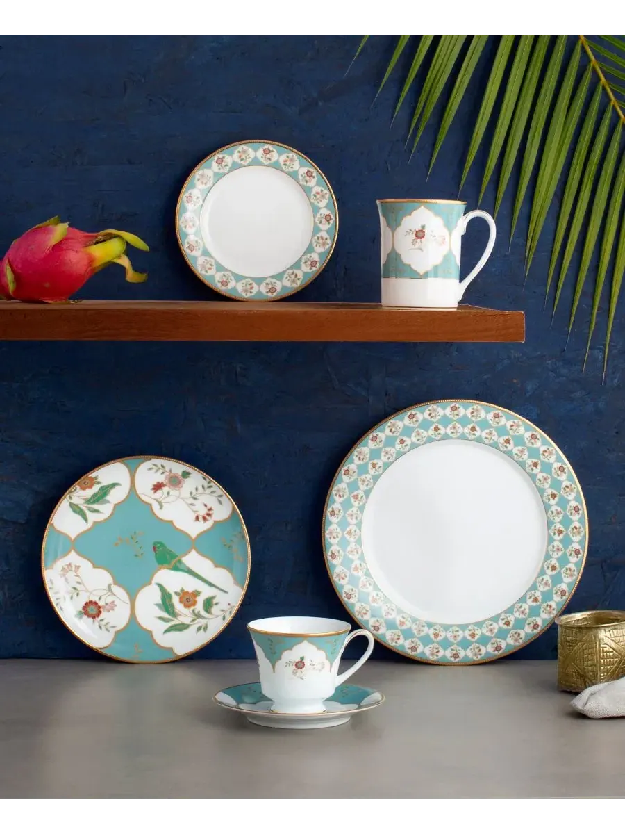 Набор из 4 блюдец Lodi's Morning, 15 см Noritake — изображение 7 из 9, белый/золотой/синий