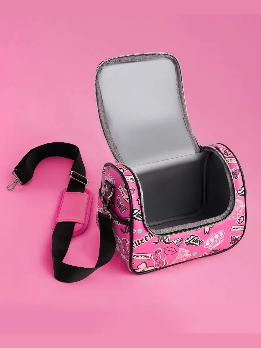 Термосумка-холодильник для обеда, 24 см Juicy Couture — изображение 5 из 8, розовый