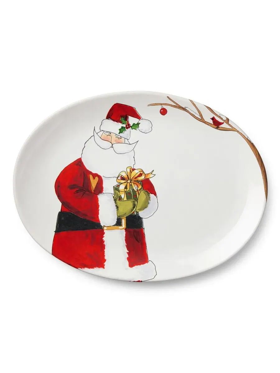 Овальное блюдо для подачи Santa Delight, 40×30 см, керамическое Certified International — изображение 1 из 4, мульти