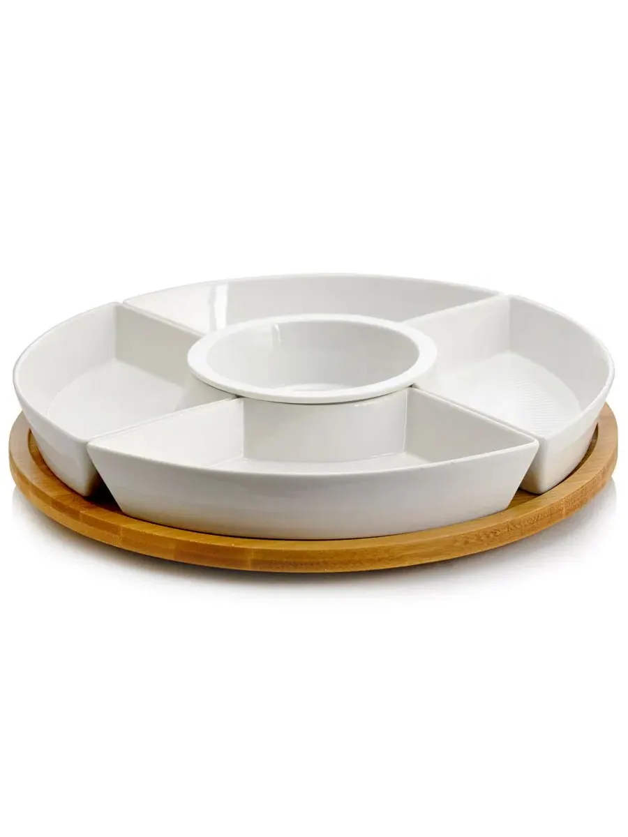 Набор сервировочной посуды Lazy Susan, 6 предметов Elama — изображение 2 из 4, белый