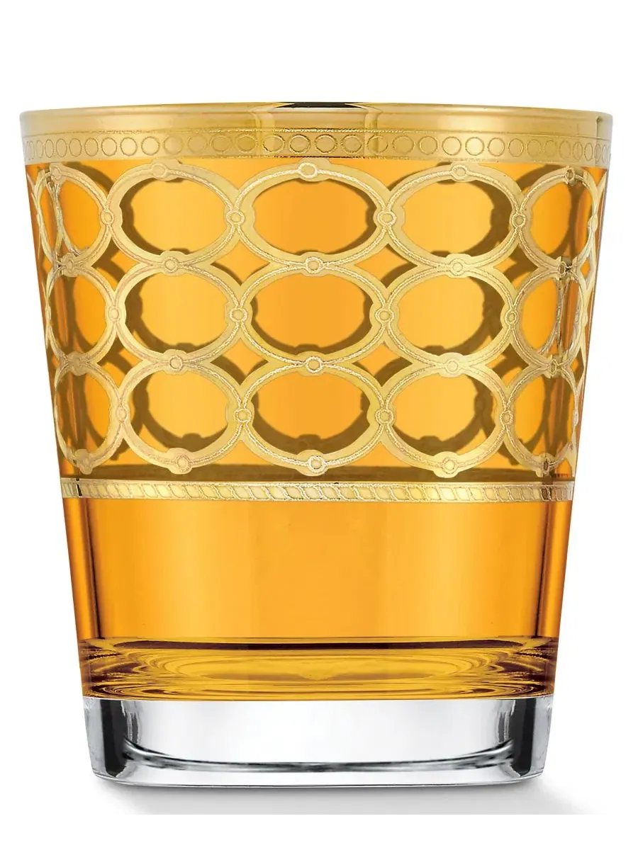 Набор из 4 стаканов Double Old Fashion с золотыми кольцами — изображение 3 из 6, мульти