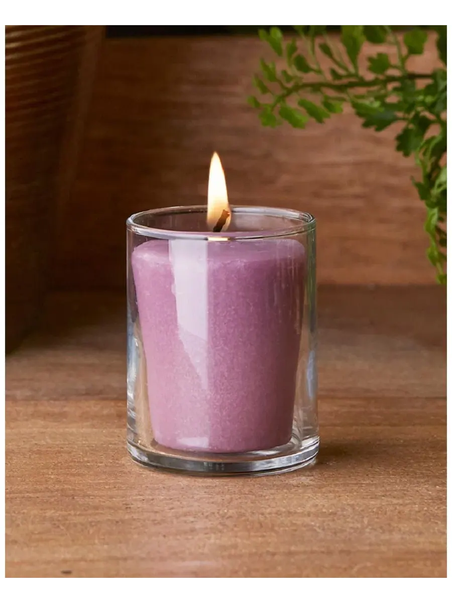 Набор восковых свечей Votive Lavender Vanilla, 18 шт ROOT CANDLES — изображение 2 из 2, розовый