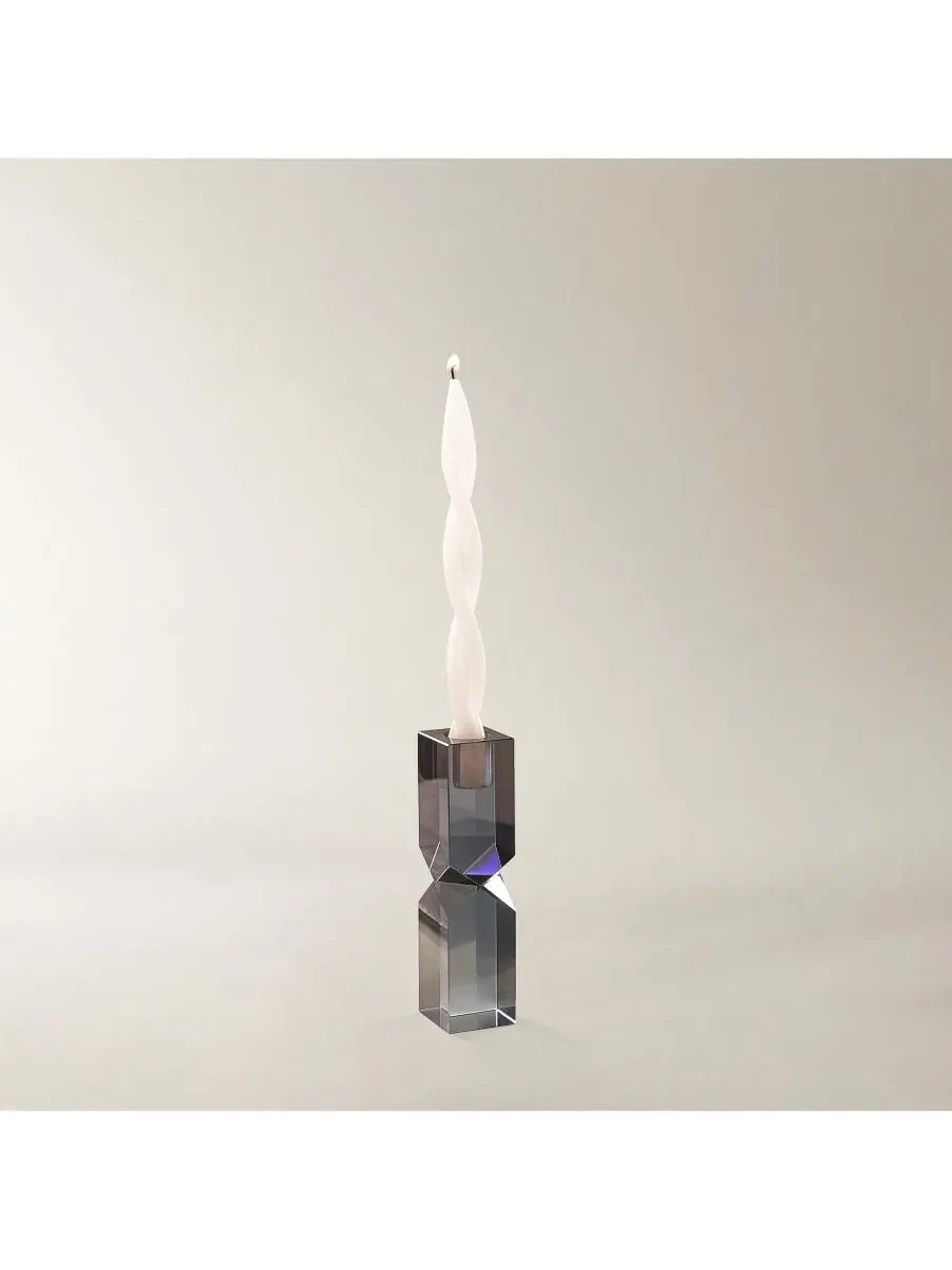 Подсвечник для свечи Mythos Taper Holder Z Gallerie — изображение 2 из 4, серый