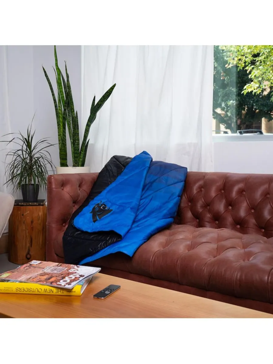 Оригинальное объемное одеяло Carolina Panthers размером 75'' x 52'' Rumpl — изображение 2 из 3, синий