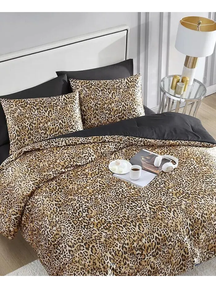 Моника Леопардовый атласный 2 шт. Двусторонний комплект одеял, Twin/Twin XL Juicy Couture — изображение 3 из 8