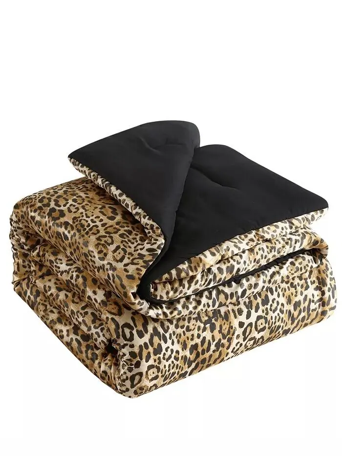 Моника Леопардовый атласный 2 шт. Двусторонний комплект одеял, Twin/Twin XL Juicy Couture — изображение 6 из 8