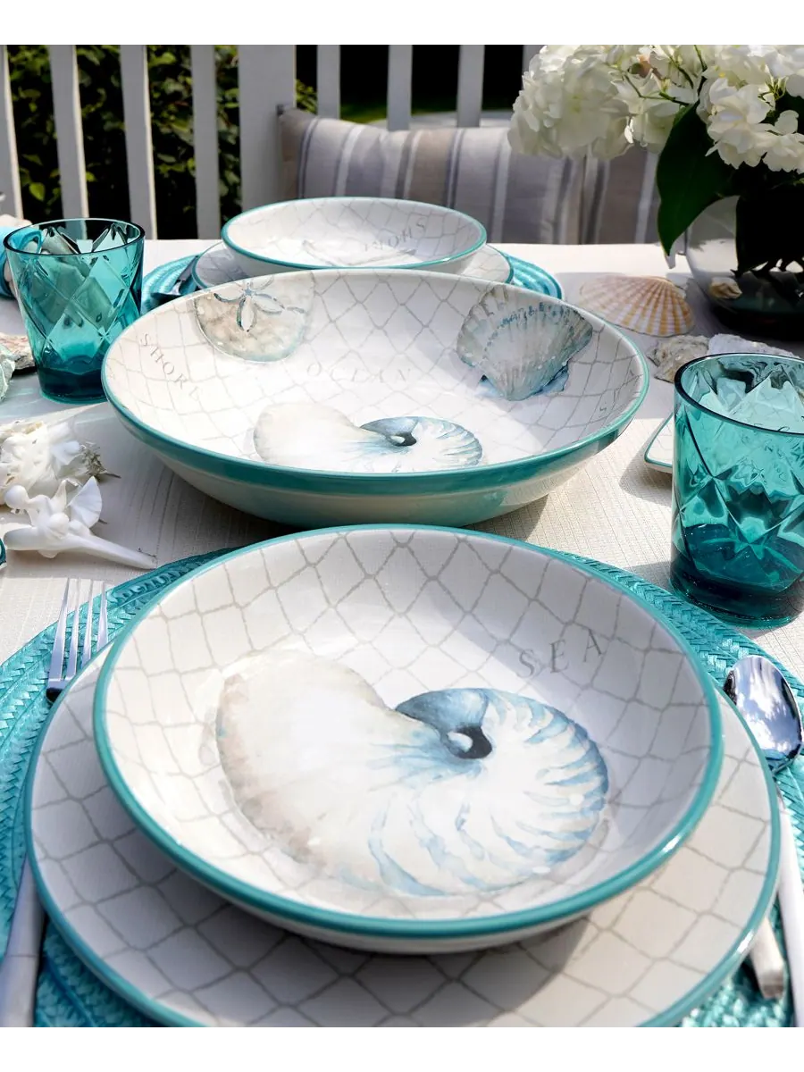 Набор из 4 суповых тарелок Ocean View Certified International — изображение 5 из 5, мульти
