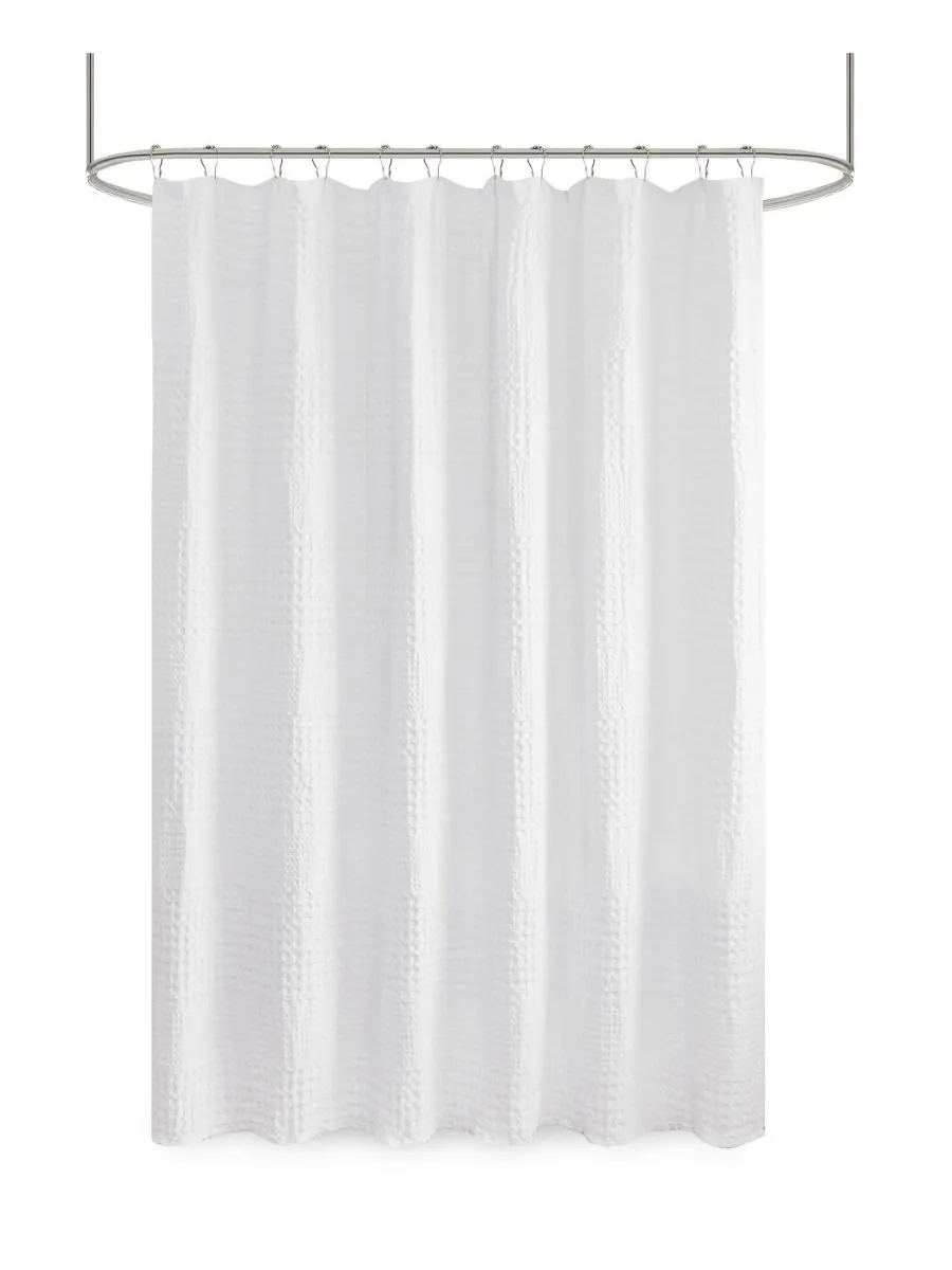 Шторка для душа Arlo Waffle, 72" x 72" Madison Park — изображение 1 из 5, белый