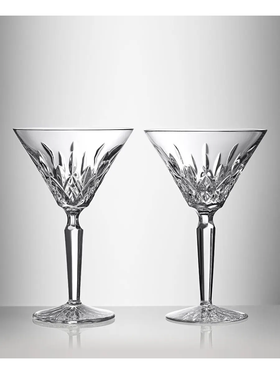 Набор из 2 коктейлей Lismore Martini объемом 7,5 унций Waterford — изображение 2 из 4, прозрачный