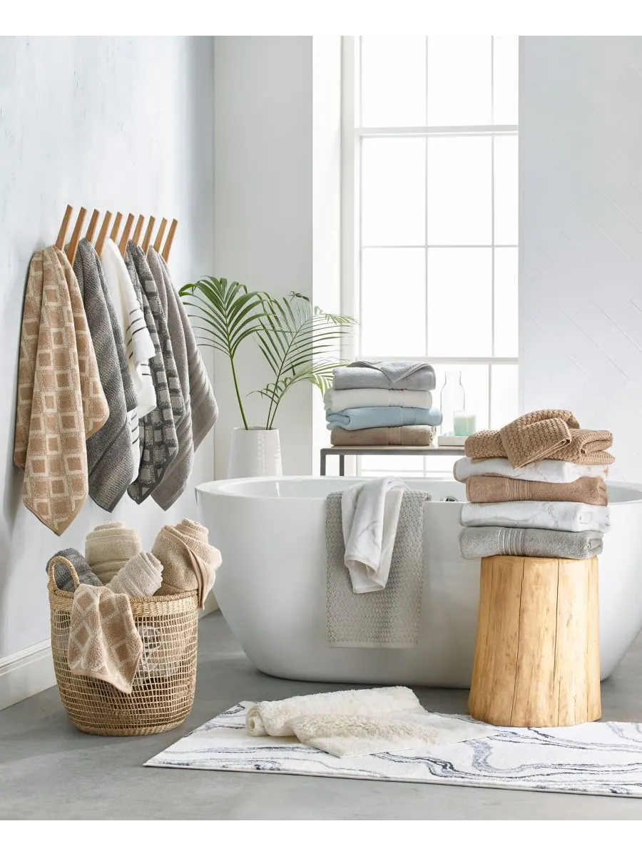 Турецкое полотенце для рук, 20 x 30 дюймов, Hotel Collection — изображение 4 из 4, сталь