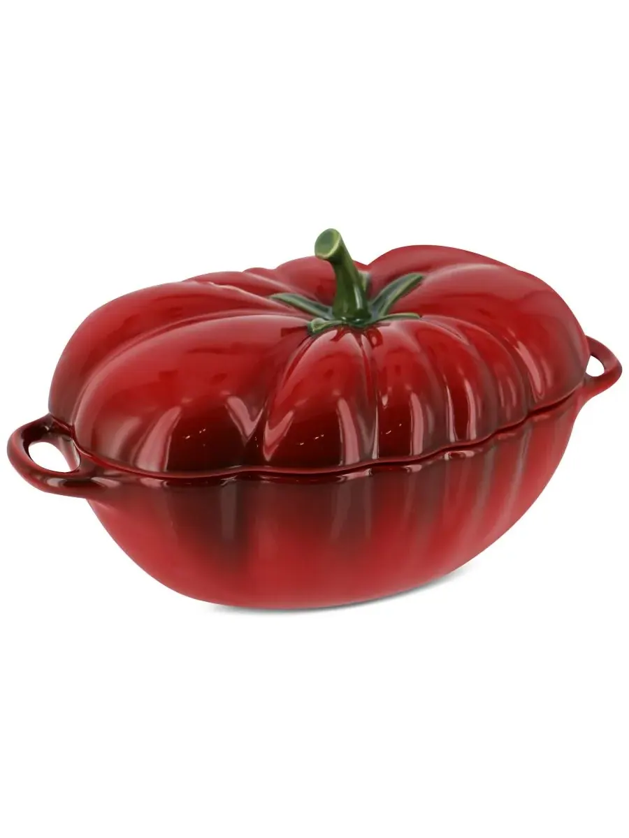 Фигурная кокотница Staub Ceramic «Томат», 12 см, 0.47 л — красный