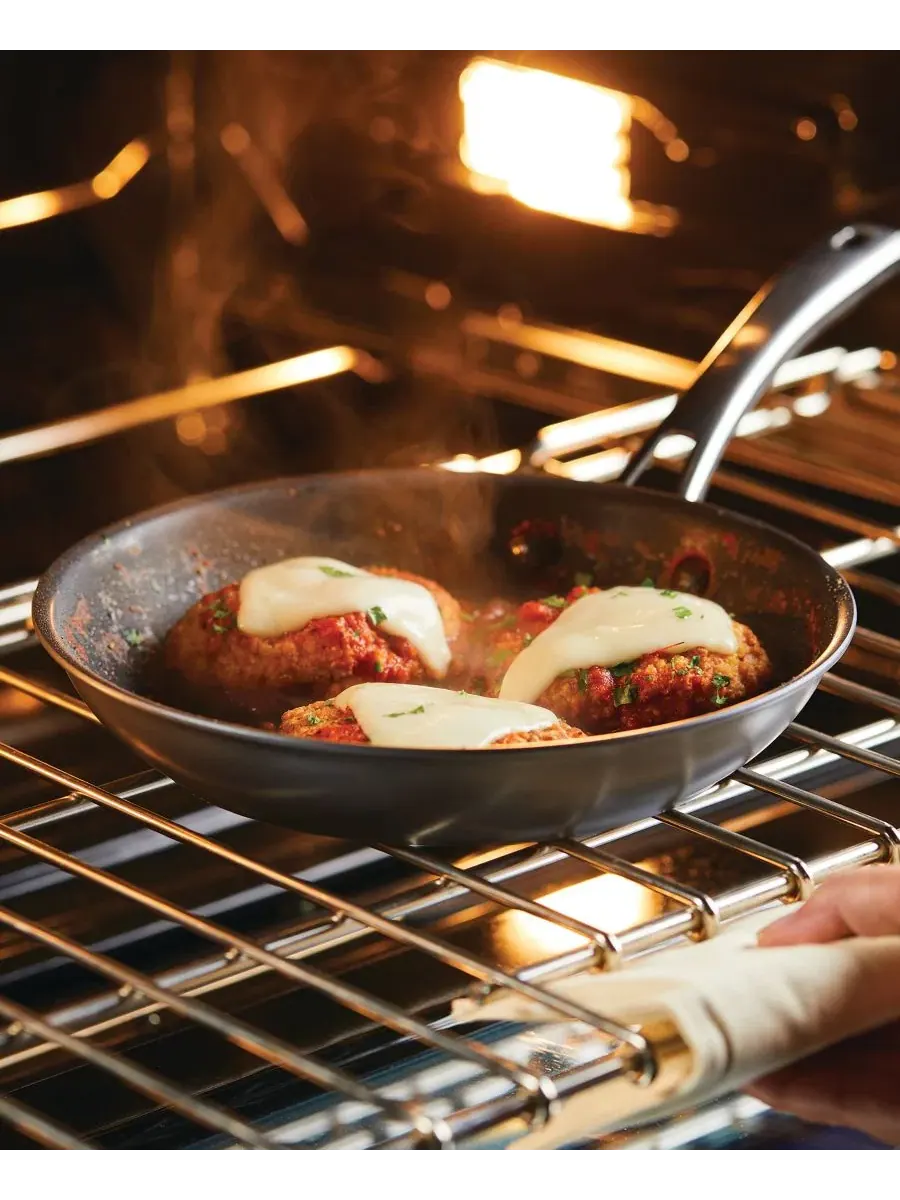 Сковорода Cook + Create с антипригарным покрытием из твердого анодированного алюминия, 25 см — изображение 3 из 6, черный