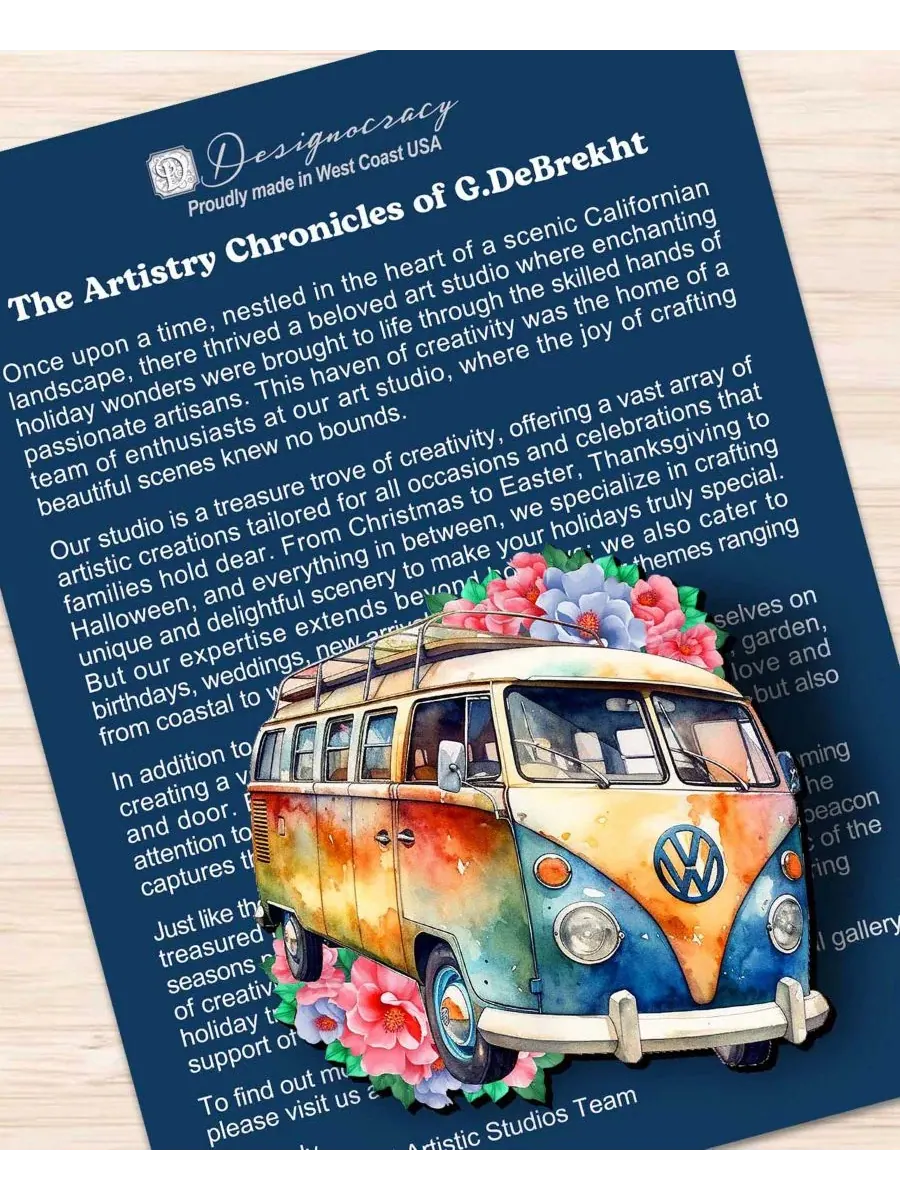 Набор деревянных елочных украшений-прищепок Volkswagen Vans Designocracy — изображение 5 из 8, мульти