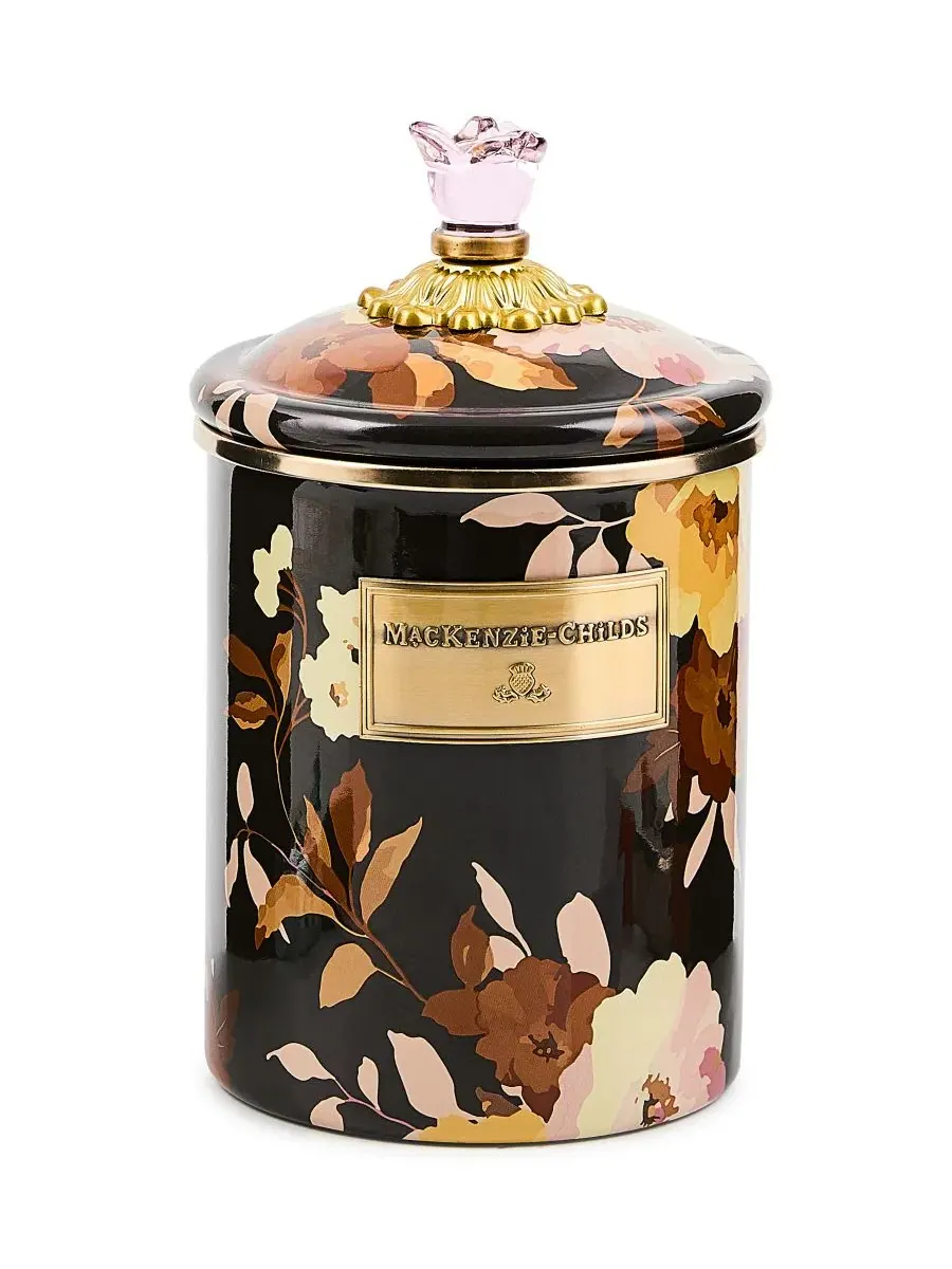 Банка для сыпучих продуктов Wild Rose Brown MacKenzie-Childs — изображение 1 из 5, мульти