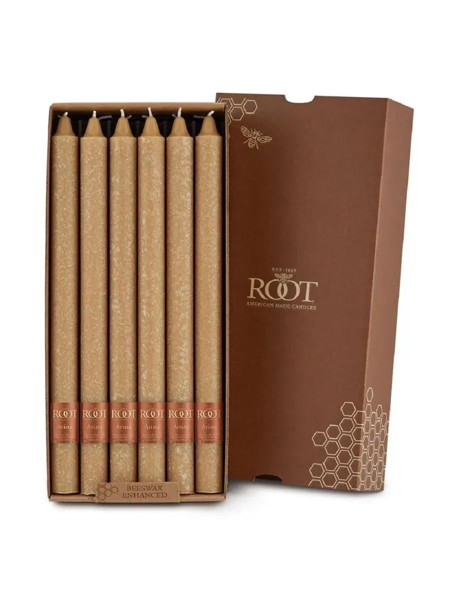 Набор из 12 свечей-конусов Arista Timberline ROOT CANDLES — бежевый