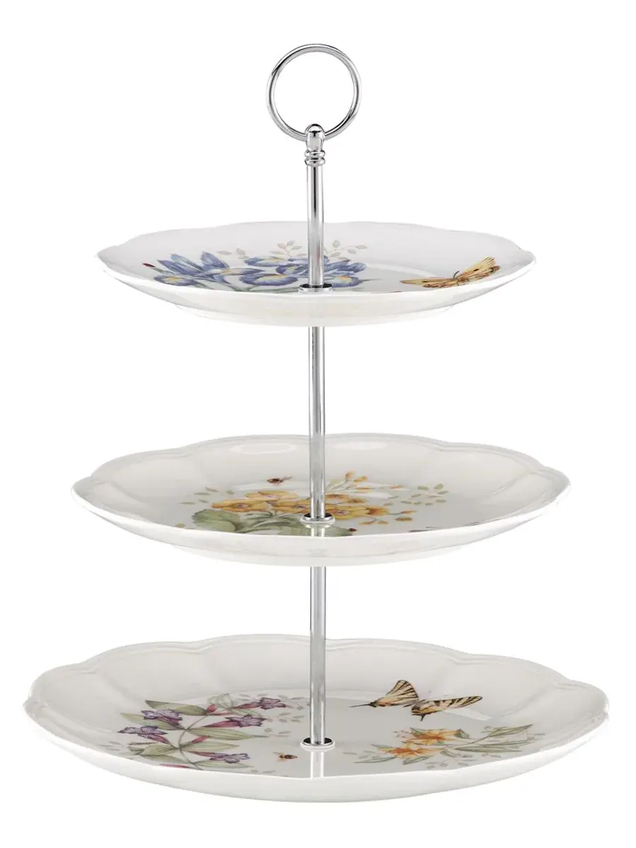 Трехъярусная подставка Butterfly Meadow Lenox — изображение 1 из 4, нет цвета