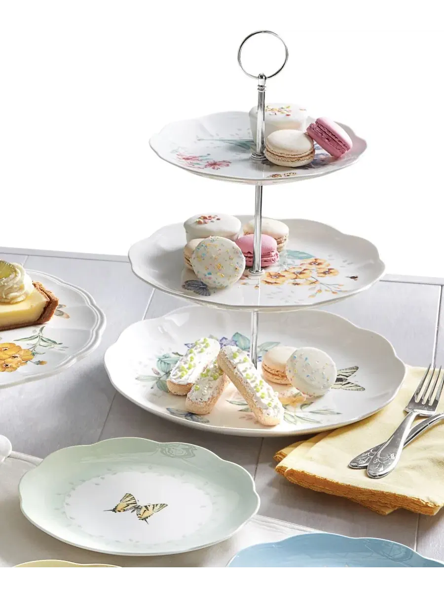 Трехъярусная подставка Butterfly Meadow Lenox — изображение 4 из 4, нет цвета