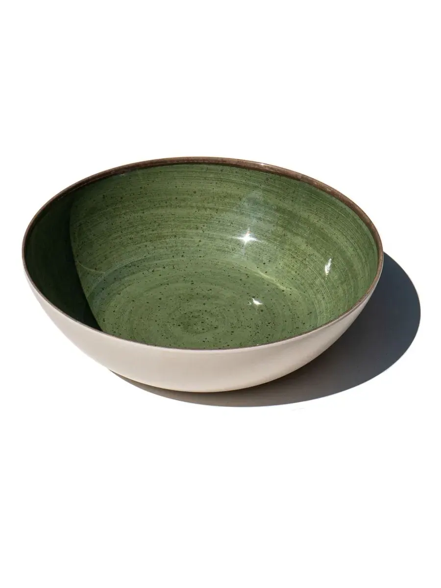 Сервировочная миска 34 см с дизайном Retreat Pottery Abode Homewares — изображение 1 из 5, зеленый