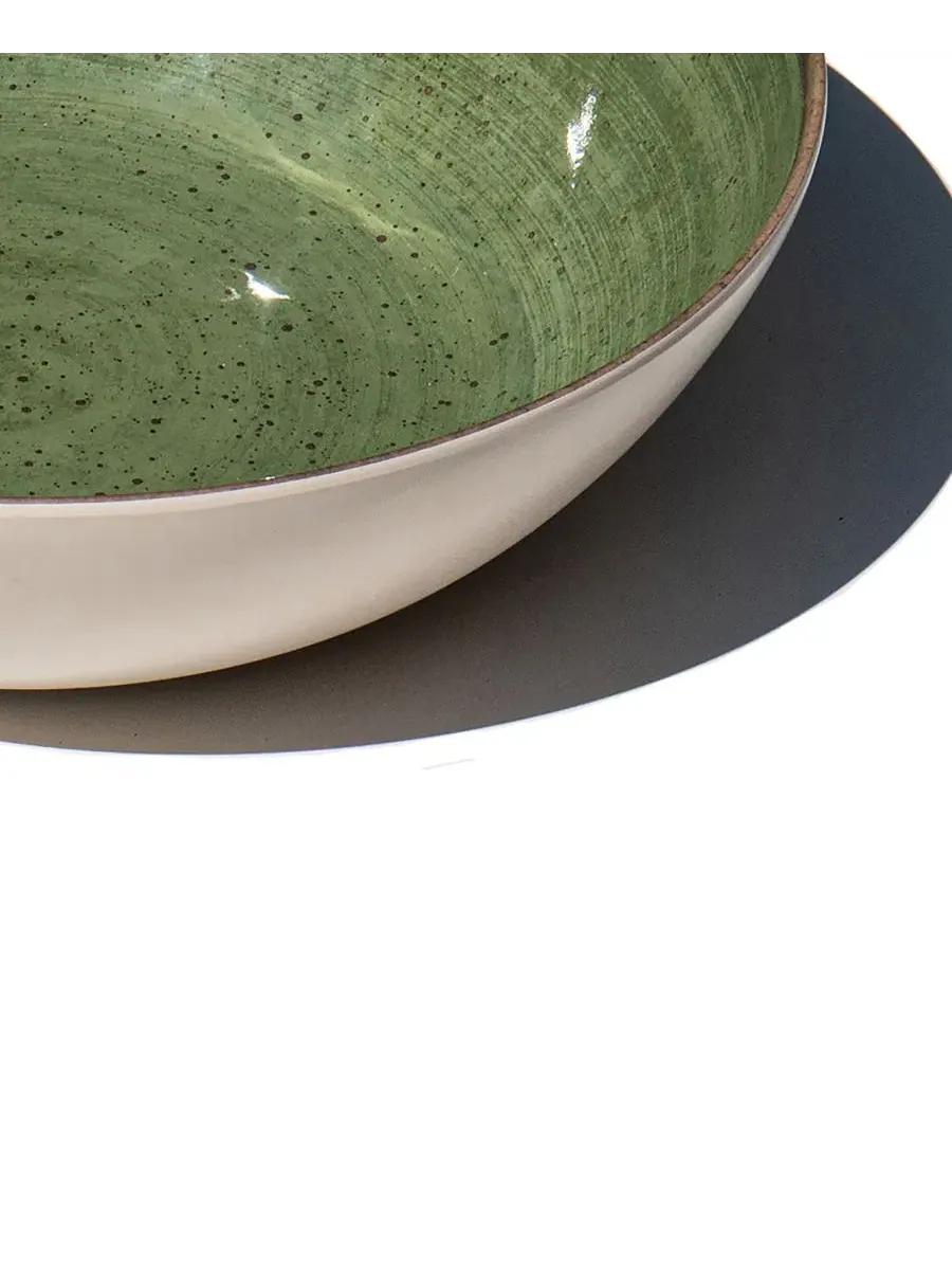 Сервировочная миска 34 см с дизайном Retreat Pottery Abode Homewares — изображение 5 из 5, зеленый