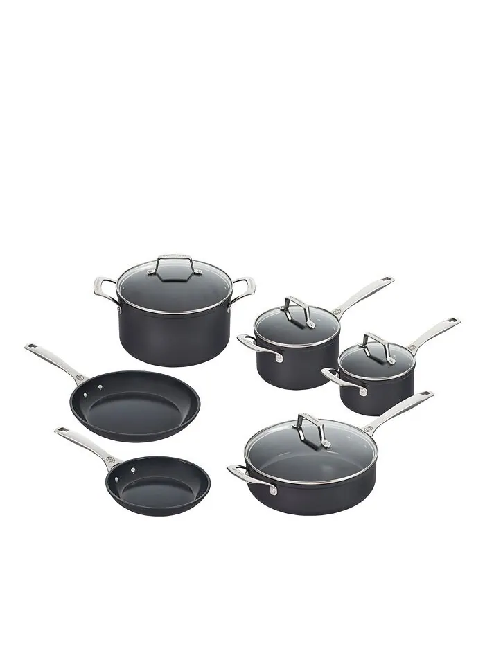 Набор посуды Le Creuset Essential Non-Stick Ceramic, 10 предметов — черный