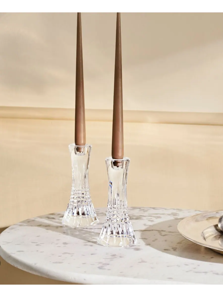 Подсвечник Lismore Diamond, 7 дюймов, набор из 2 штук Waterford — изображение 5 из 6, прозрачный