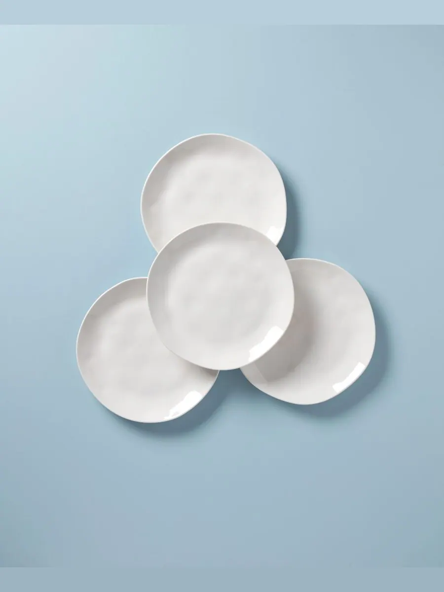 Набор из 4 однотонных обеденных тарелок Bay Colors Lenox — изображение 5 из 7, серый