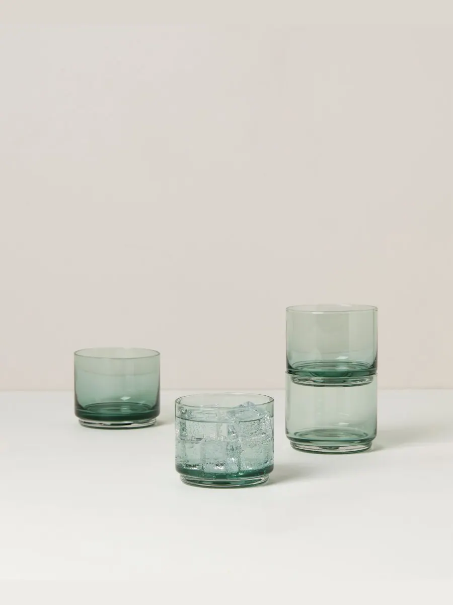 Набор из 4 коротких очков Tuscany Classics, которые можно ставить друг на друга Lenox — изображение 2 из 6, зеленый