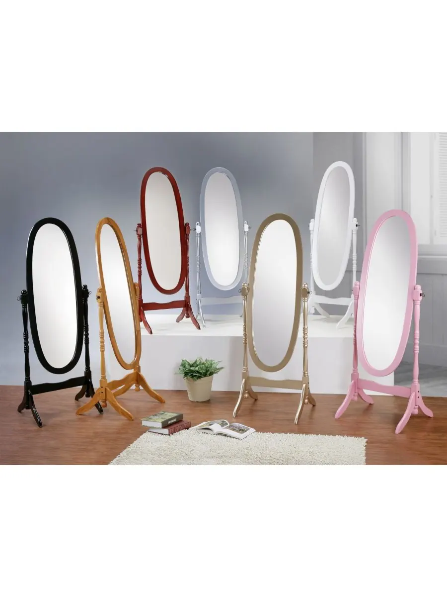 Streamdale Furniture Традиционное напольное зеркало в стиле королевы Анны от Streamdale — изображение 6 из 7, золото
