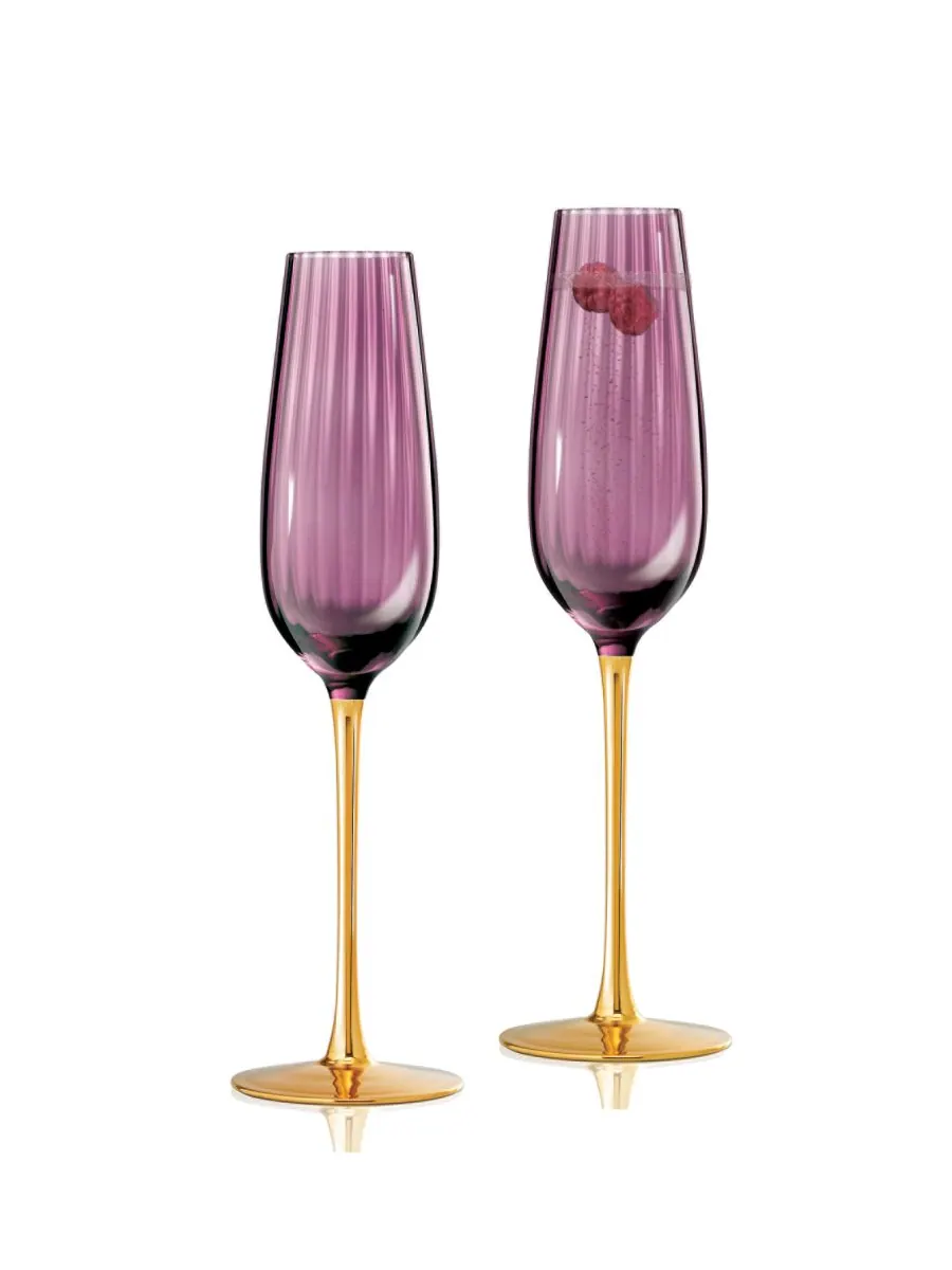 Изысканные бокалы для шампанского, набор из 2 штук Qualia Glass