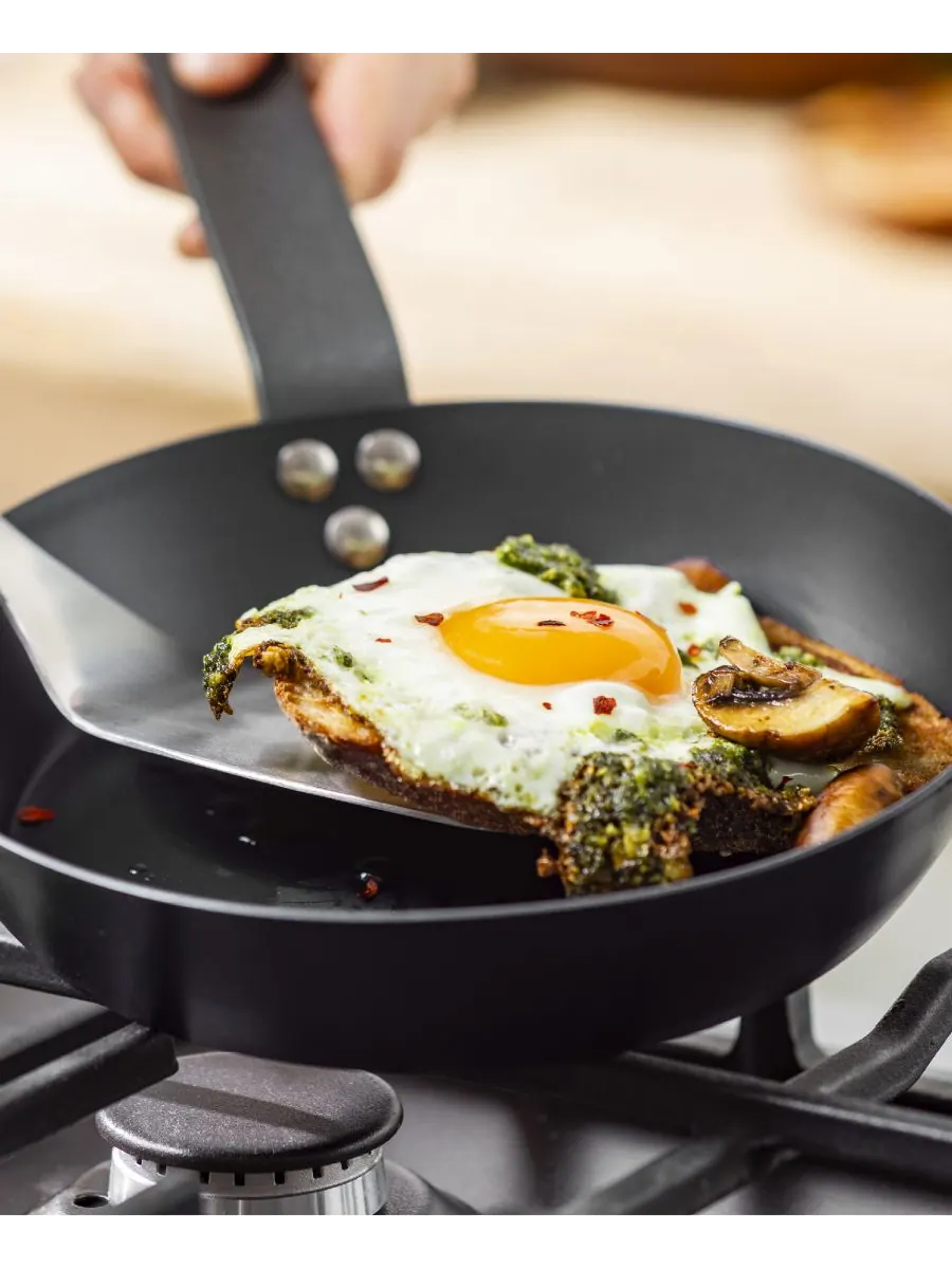 Сковорода GreenPan Bobby Flay Carbon Steel, 30 см — изображение 4 из 8, черный