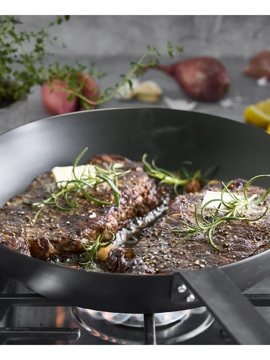 Сковорода GreenPan Bobby Flay Carbon Steel, 30 см — изображение 6 из 8, черный