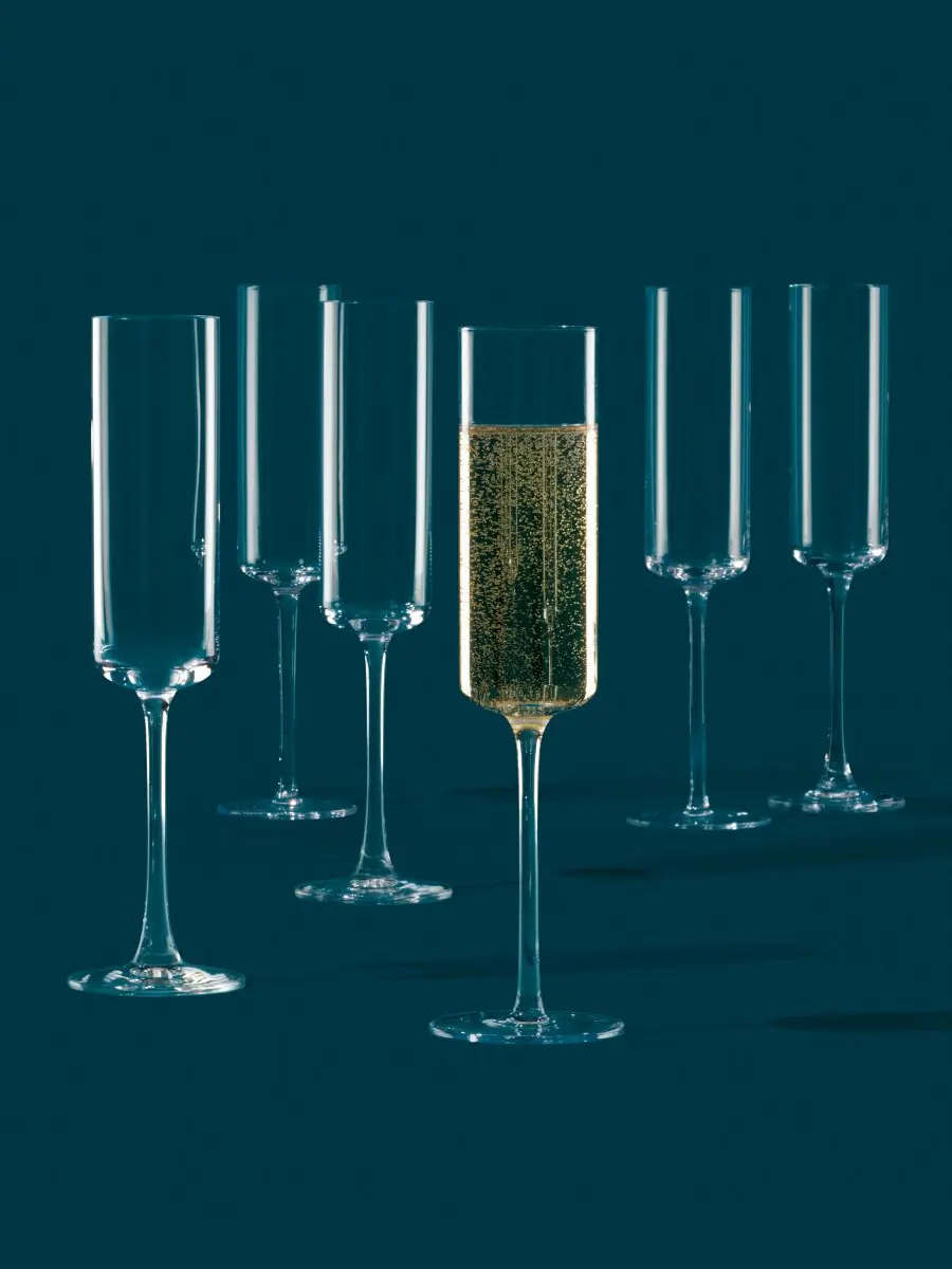 Набор из 6 прямых флейт Tuscany Classics Lenox — изображение 2 из 6, прозрачный
