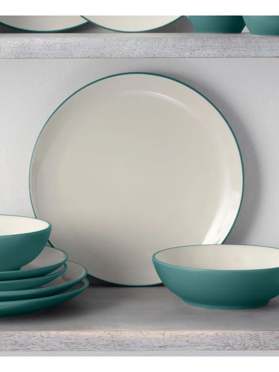 Набор из 4 обеденных тарелок Colorwave Coupe Noritake — изображение 2 из 9, бирюзовый
