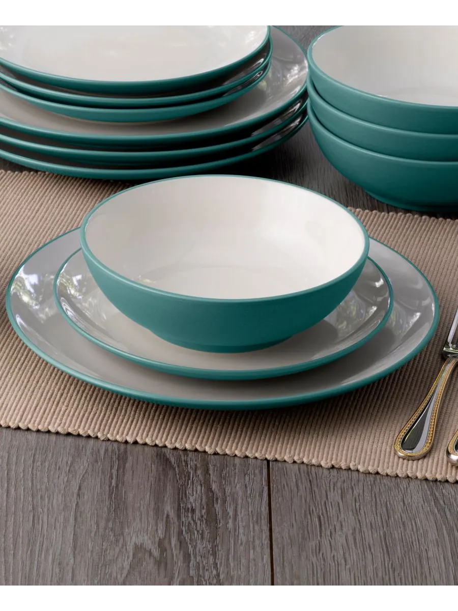 Набор из 4 обеденных тарелок Colorwave Coupe Noritake — изображение 3 из 9, бирюзовый