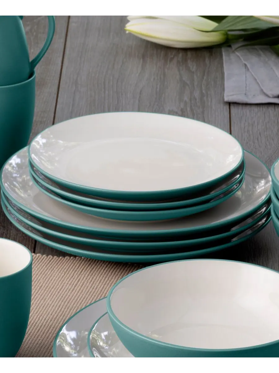 Набор из 4 обеденных тарелок Colorwave Coupe Noritake — изображение 5 из 9, бирюзовый