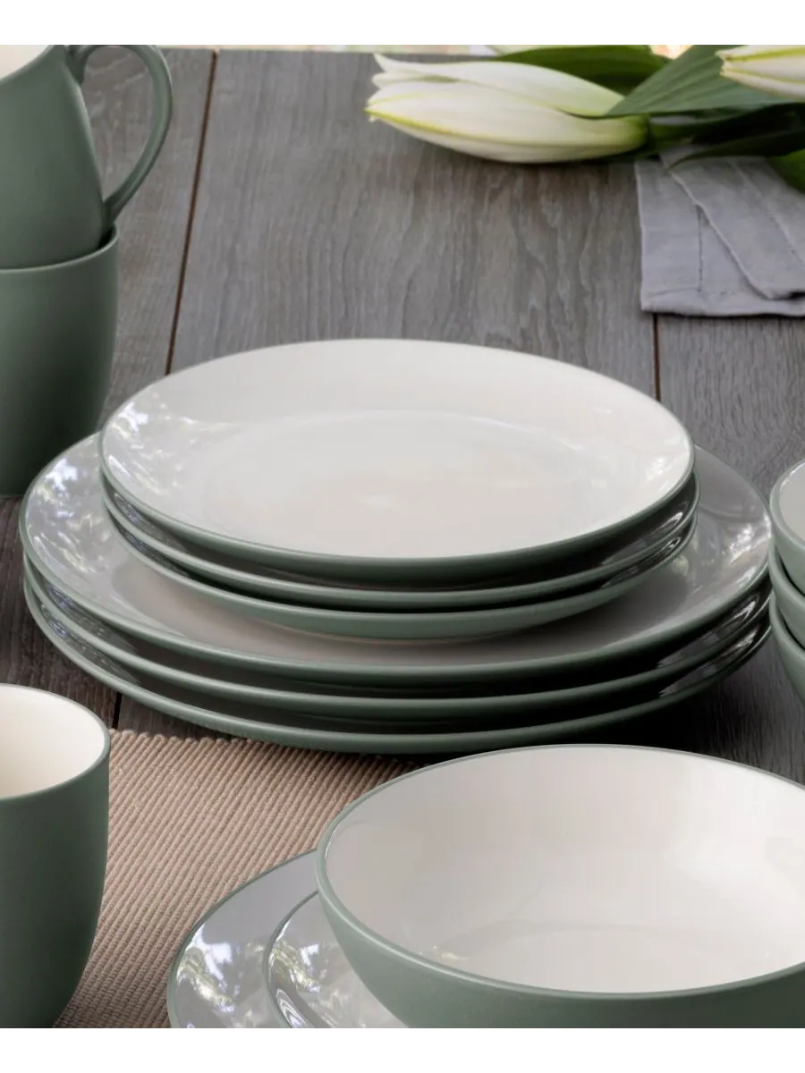 Набор из 4 обеденных тарелок Colorwave Coupe Noritake — изображение 4 из 10, зеленый