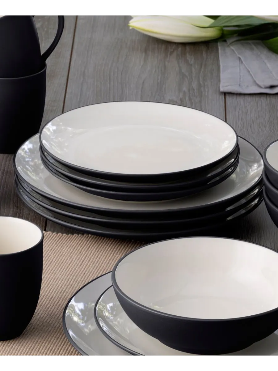 Набор из 4 обеденных тарелок Colorwave Coupe Noritake — изображение 4 из 10, серый